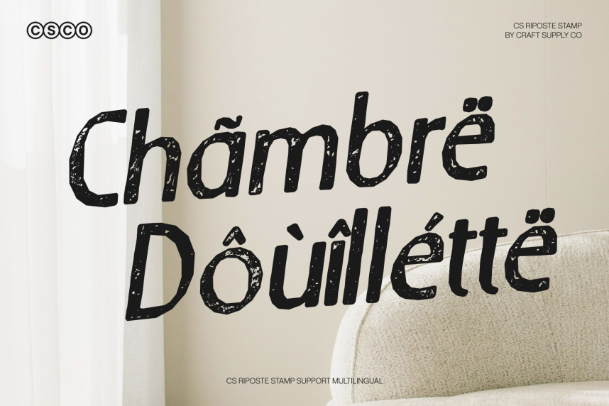 CS Riposte Stamp Font preview image 4