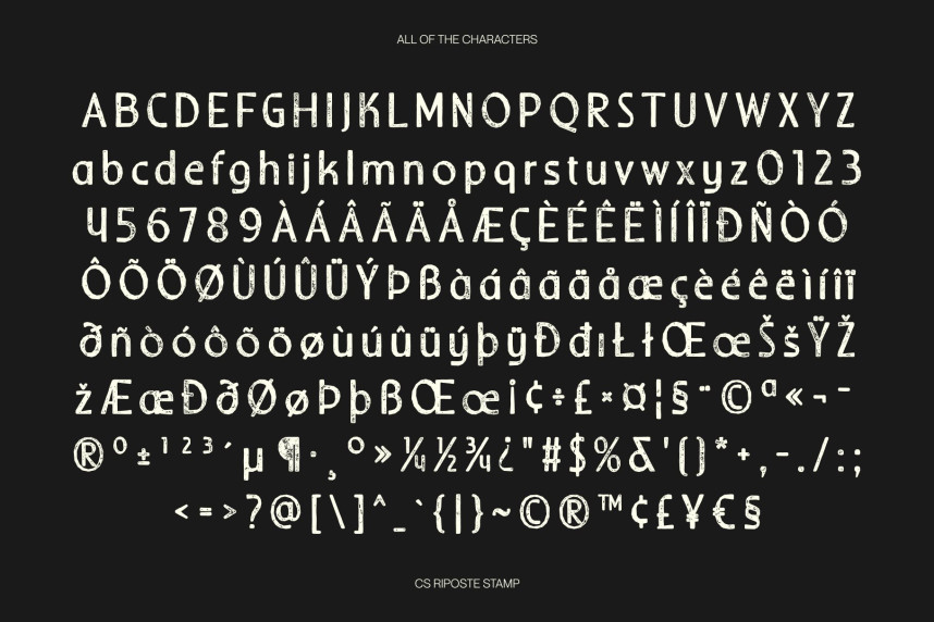 CS Riposte Stamp Font preview image 5