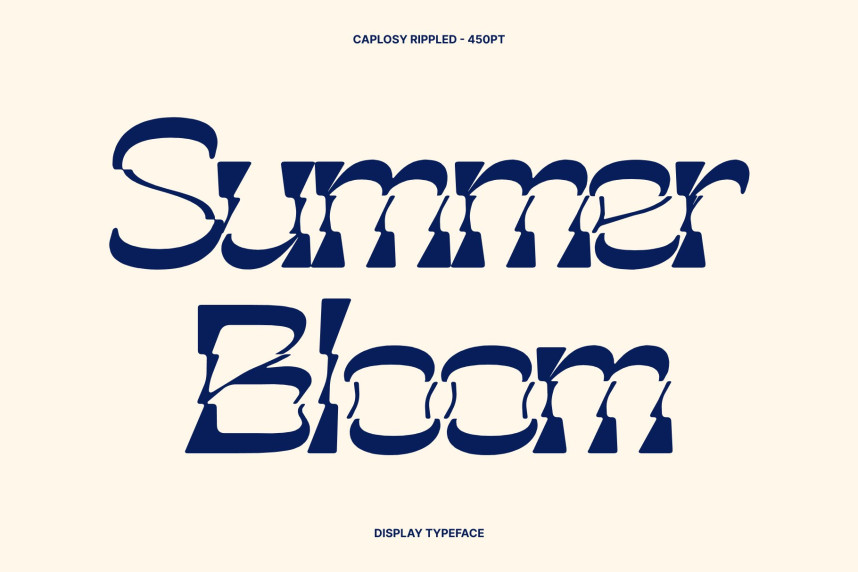 Caplosy Rippled Font preview image 2