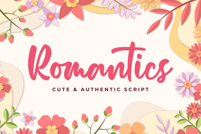 Romantics- Cute & Authentic Script Font
