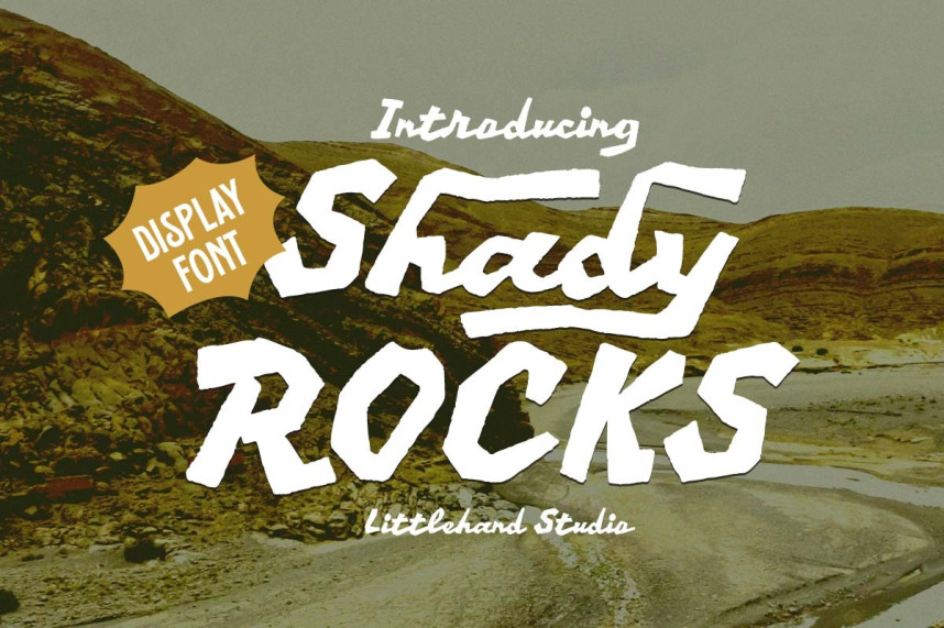 Shady Rocks Handcrafted Display Font