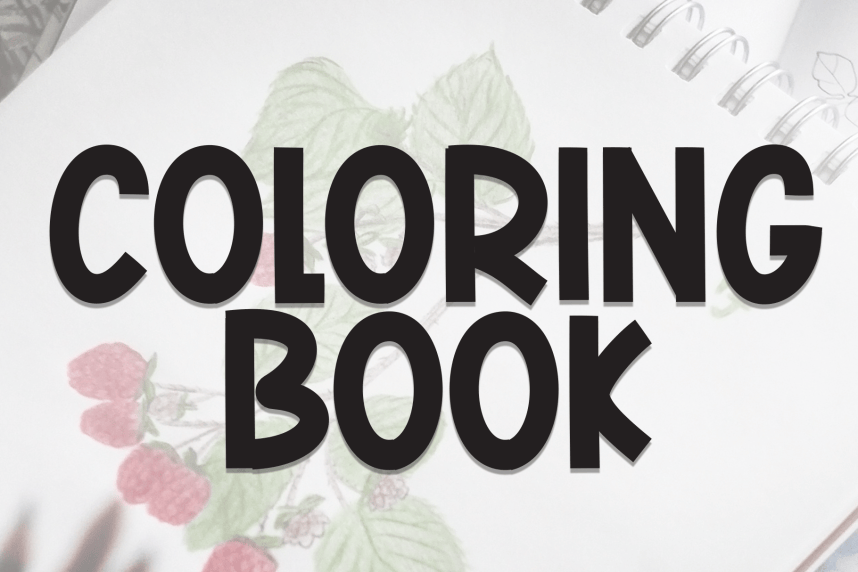 Coloring Book Playful Font