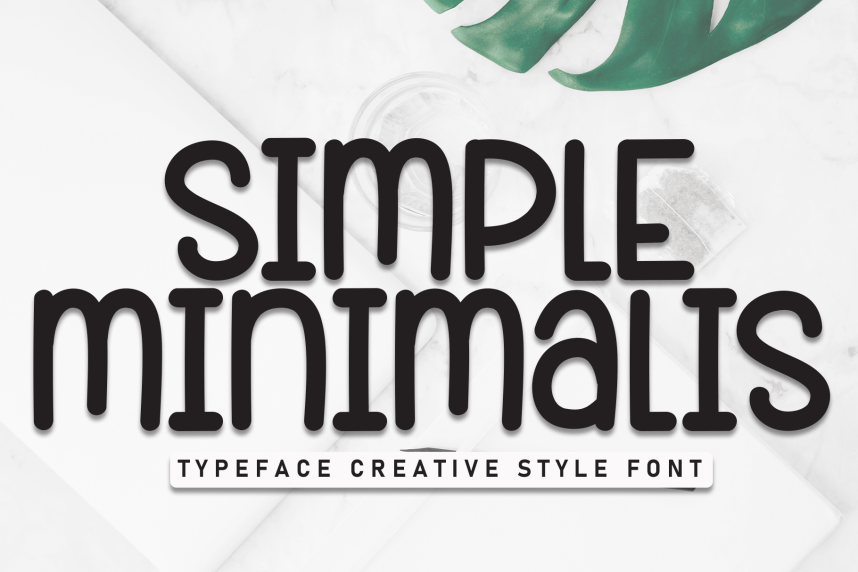 Simple Minimalis Display Font