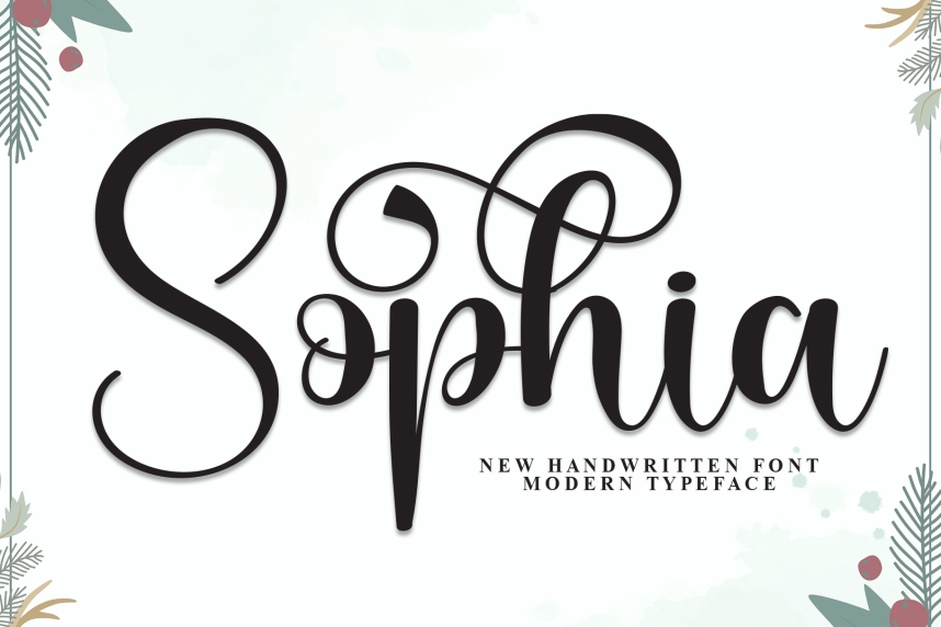 Sophia Calligraphy Script Font