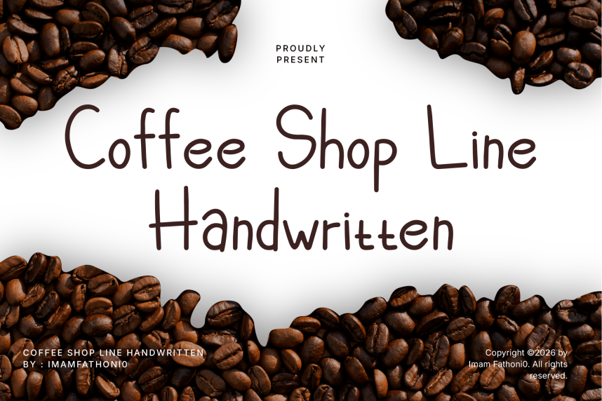 Coffee Shop Line Handwritten Font