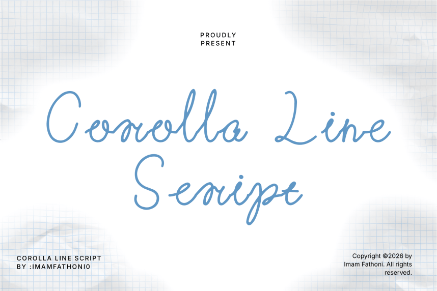 Corolla Line Script Font