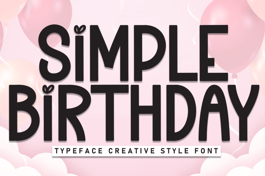 Simple Birthday Playful Font
