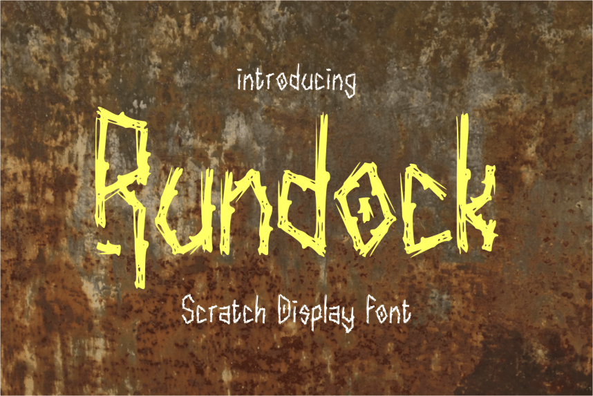 Rundock – Scratch Display Font