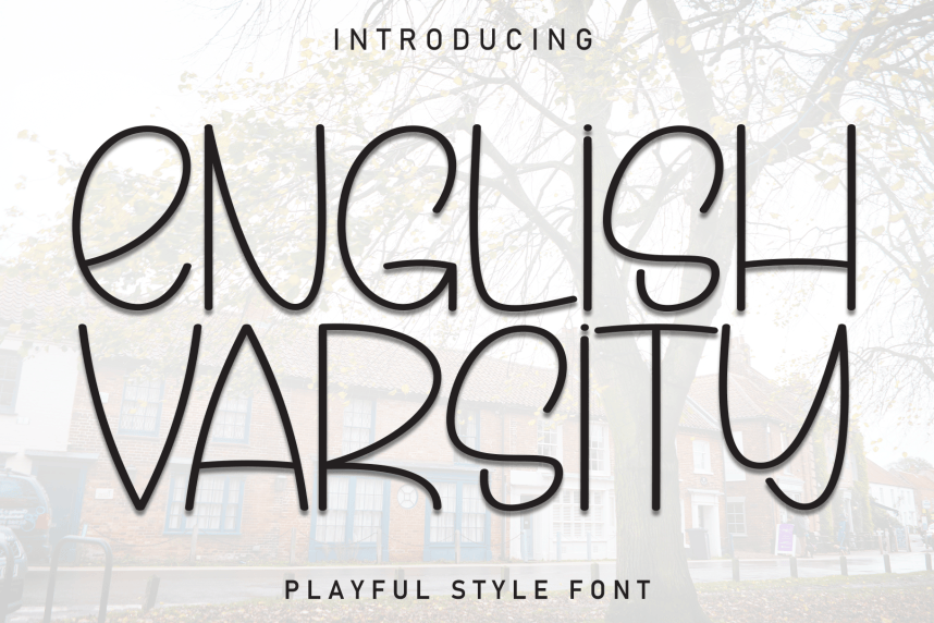 English Varsity Playful Font