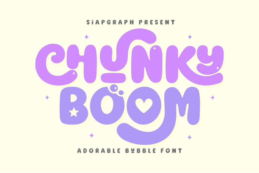 Chunky Boom – Cute Bubble Display Font