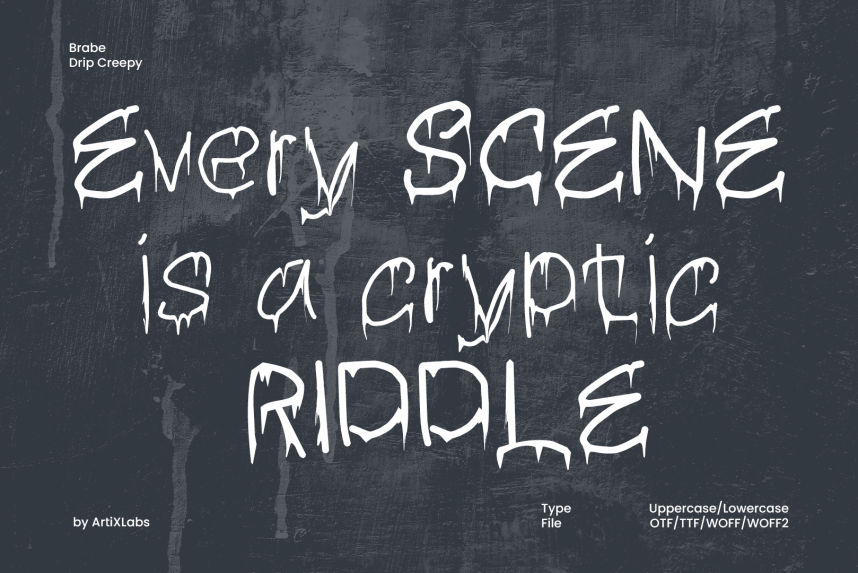 Brabe – Horror Creepy Drip Font preview image 2