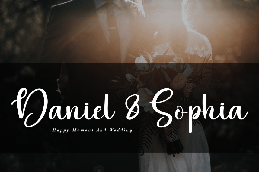 Moonlight Calligraphy Script Font preview image 2