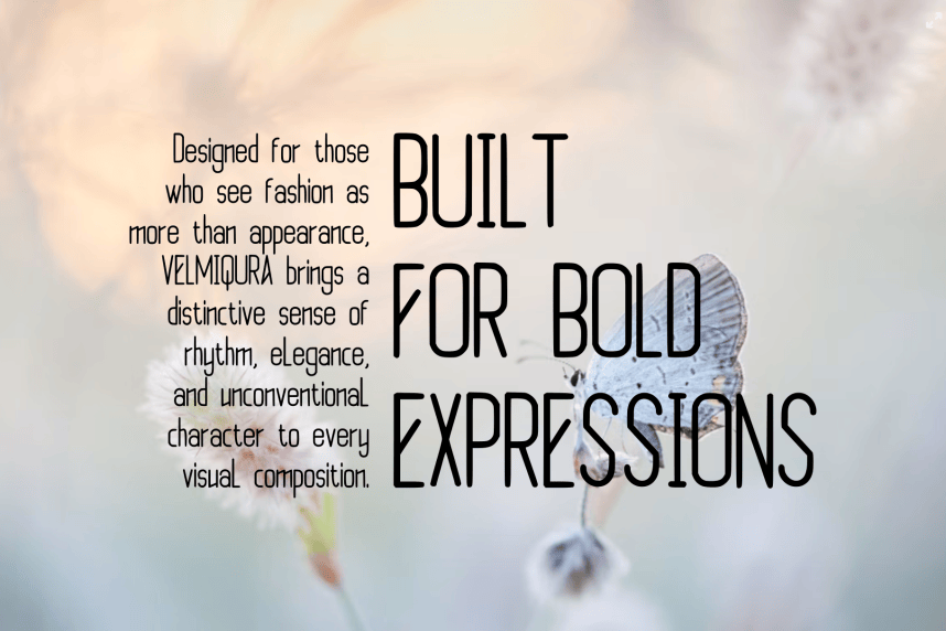 VELMIQURA — Modern Experimental Typeface preview image 3
