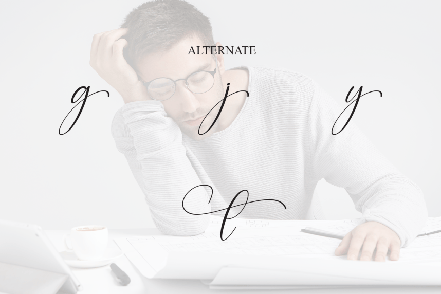 Overthinking Calligraphy Script Font preview image 5