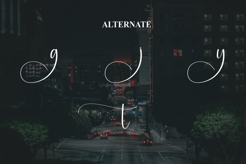 Midnight Handwritten Script Font preview image 5
