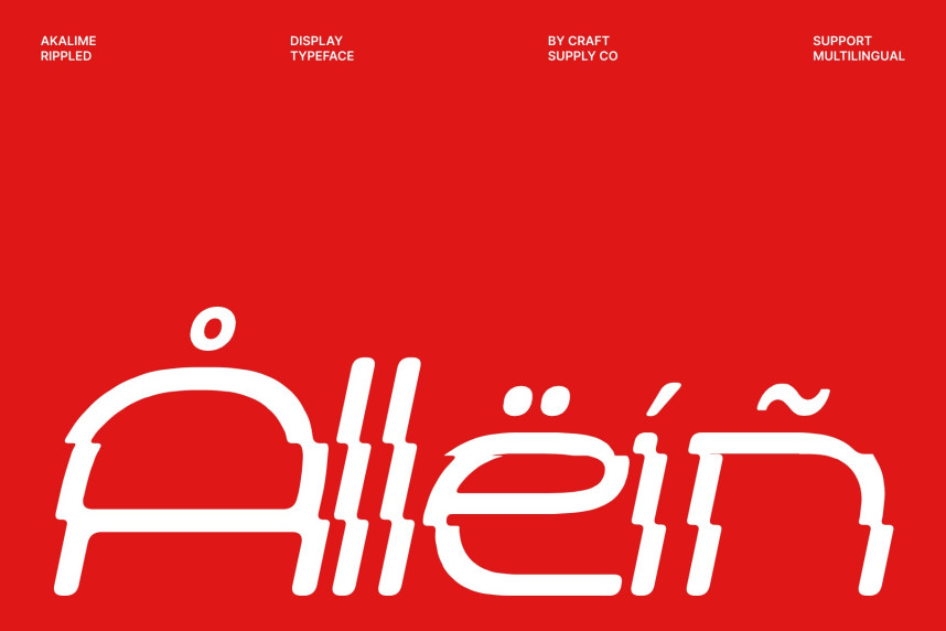 Akalime Rippled Font preview image 4