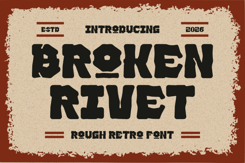 Broken Rivet Font