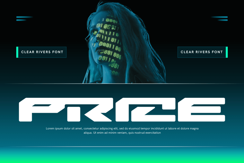 Clear Rivers – Futuristic Font preview image 3