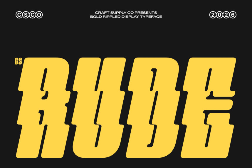 CS Rude Rippled Font