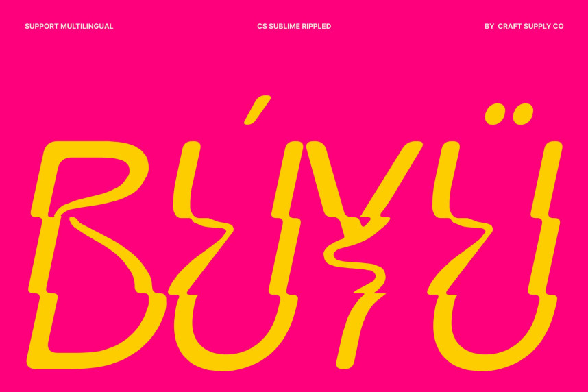 CS Sublime Rippled Font preview image 4