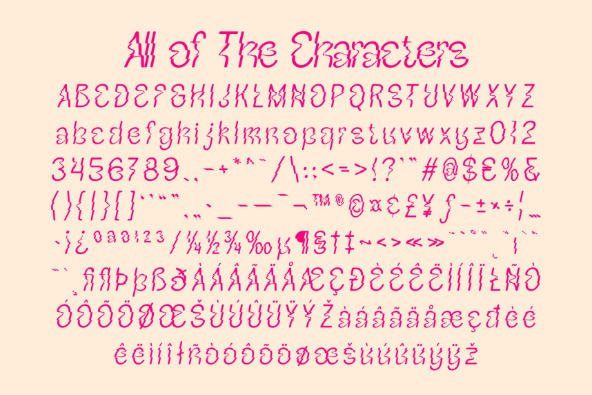 CS Sublime Rippled Font preview image 5