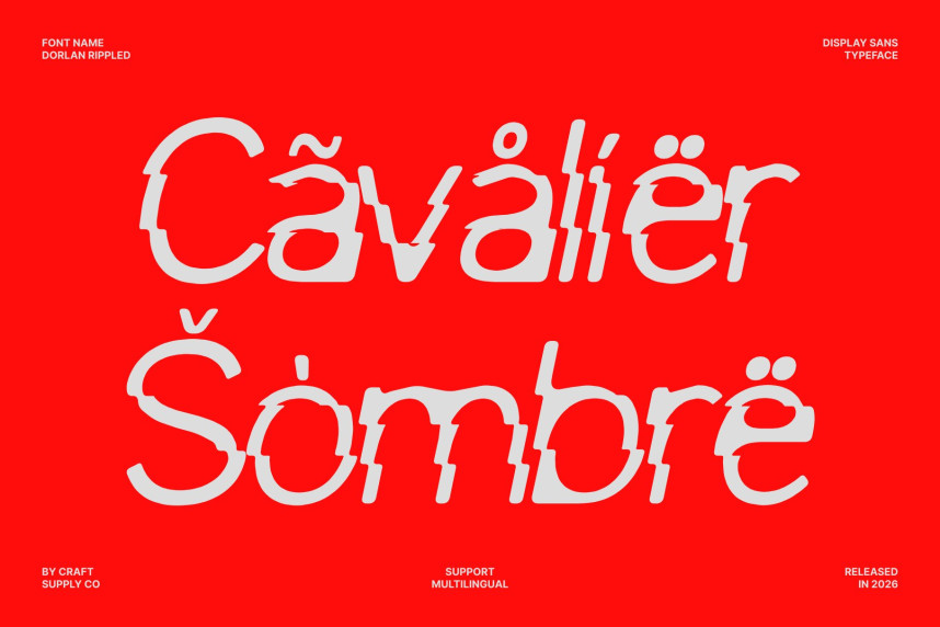 Dorlan Rippled Font preview image 4
