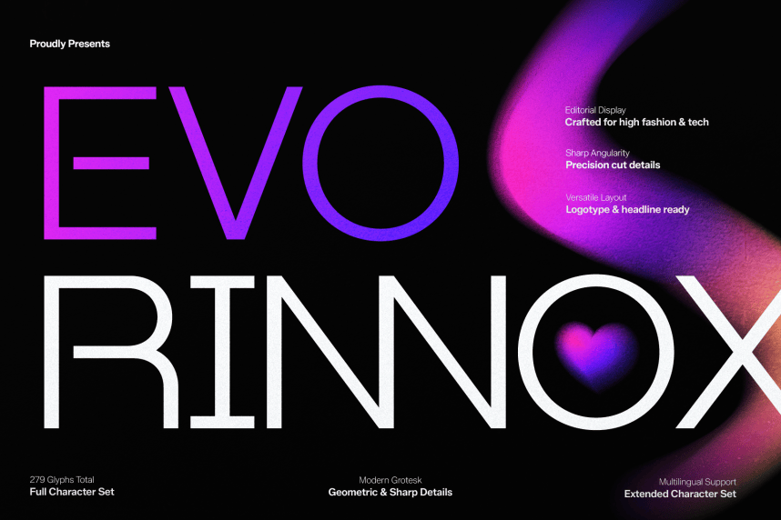 Evo Rinnox | Modern Grotesk Font