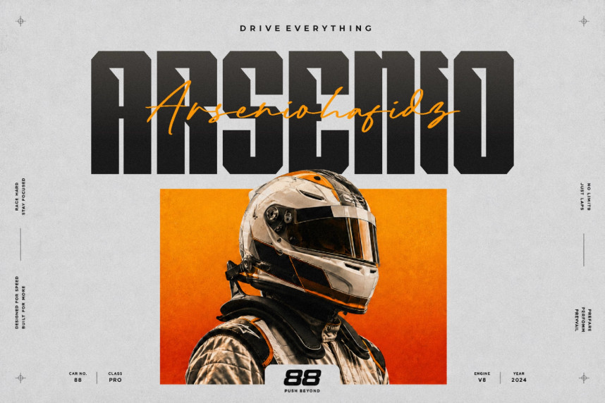 Grozex Aggressive Racing Font preview image 3