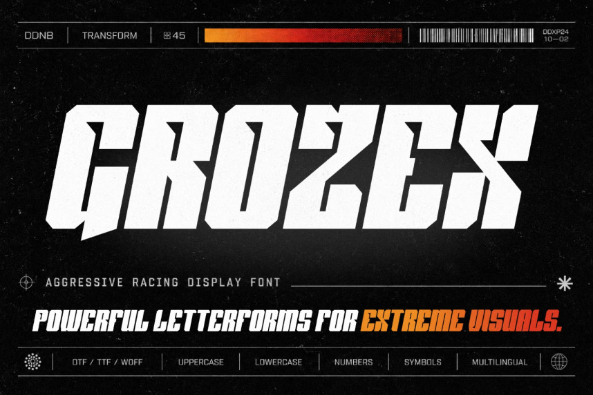 Grozex Aggressive Racing Font