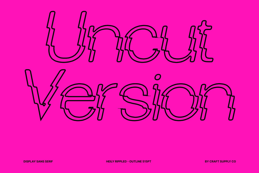 Heily Rippled Font preview image 3