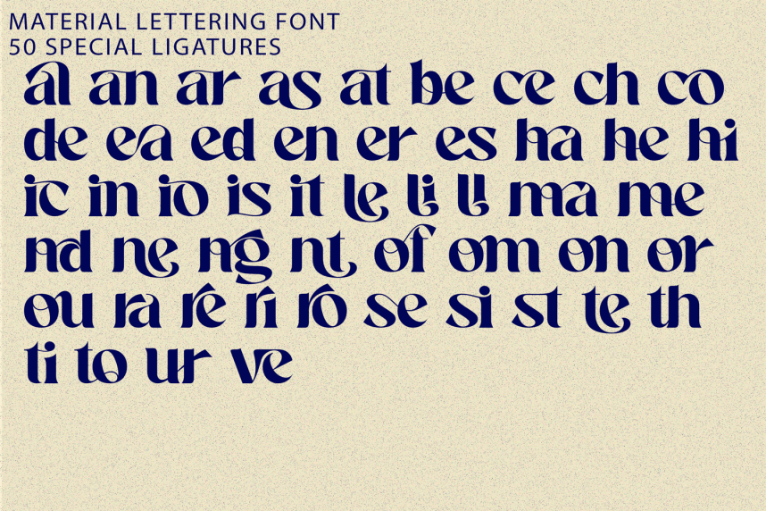 Material Lettering – Luxury Serif Font preview image 5