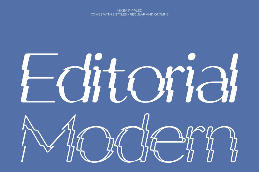 Mikea Rippled Font preview image 3