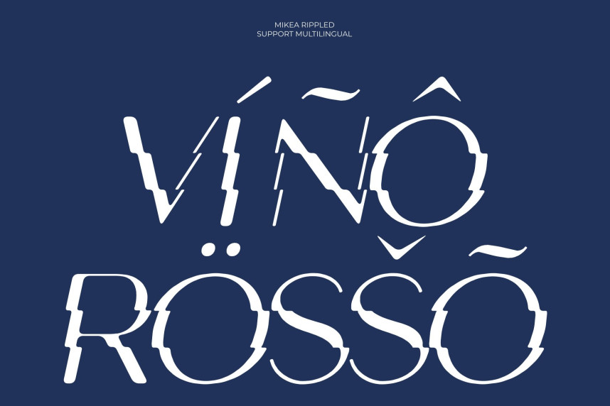 Mikea Rippled Font preview image 4