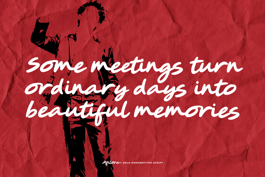 Afilora – Handwritten script Font preview image 2