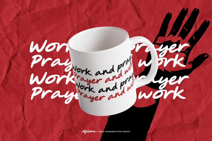 Afilora – Handwritten script Font preview image 4