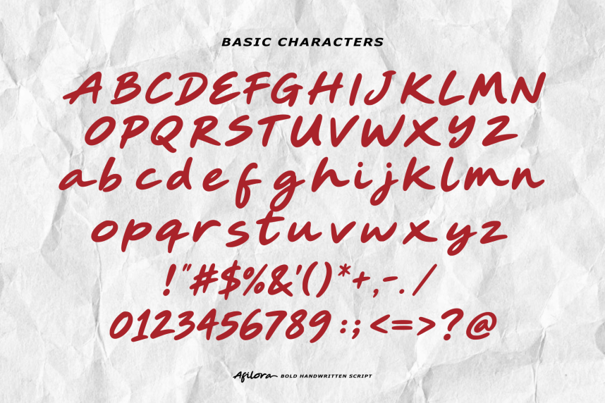 Afilora – Handwritten script Font preview image 5