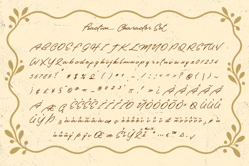 Fracttion Old Signature Font preview image 5