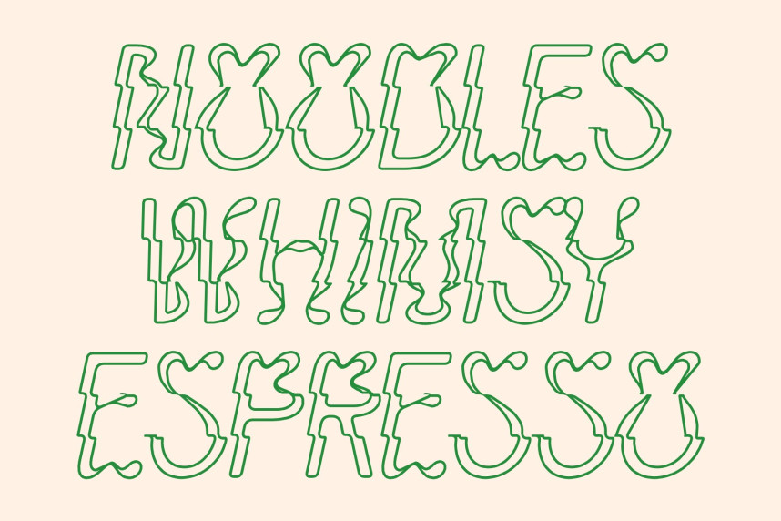 CS Aquiver Rippled Font preview image 2