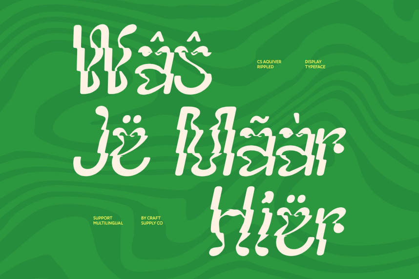 CS Aquiver Rippled Font preview image 4