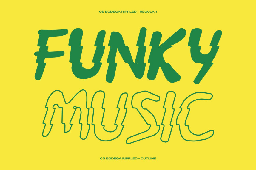 CS Bodega Rippled Font preview image 2