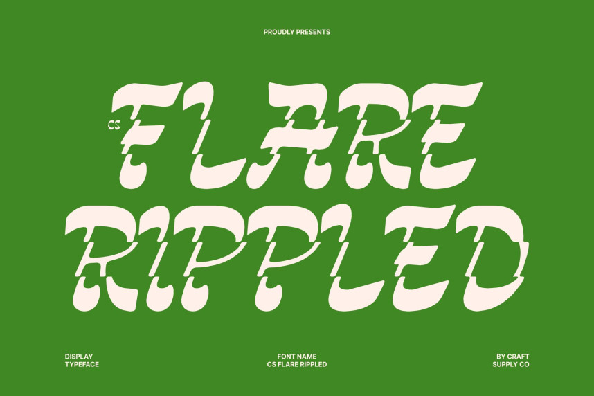 CS Flare Rippled Font
