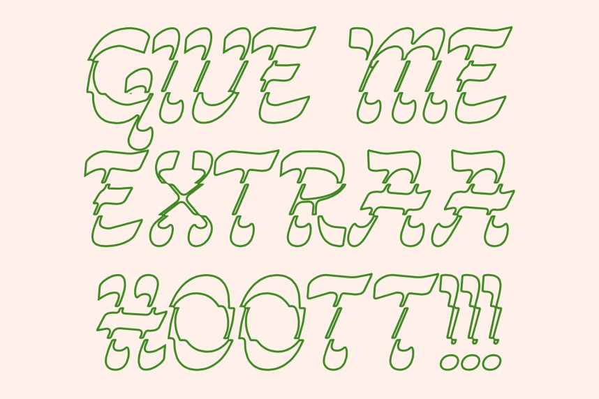 CS Flare Rippled Font preview image 2