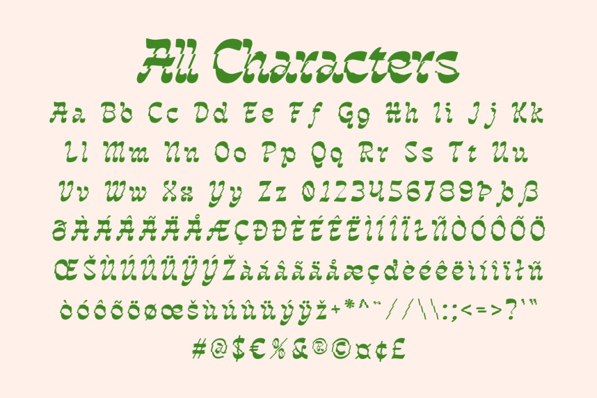 CS Flare Rippled Font preview image 5