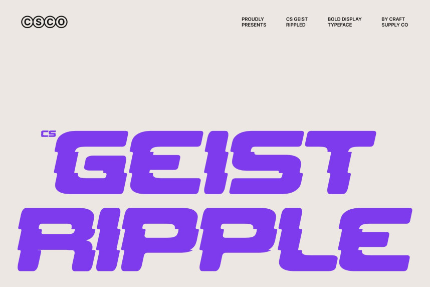CS Geist Rippled Font