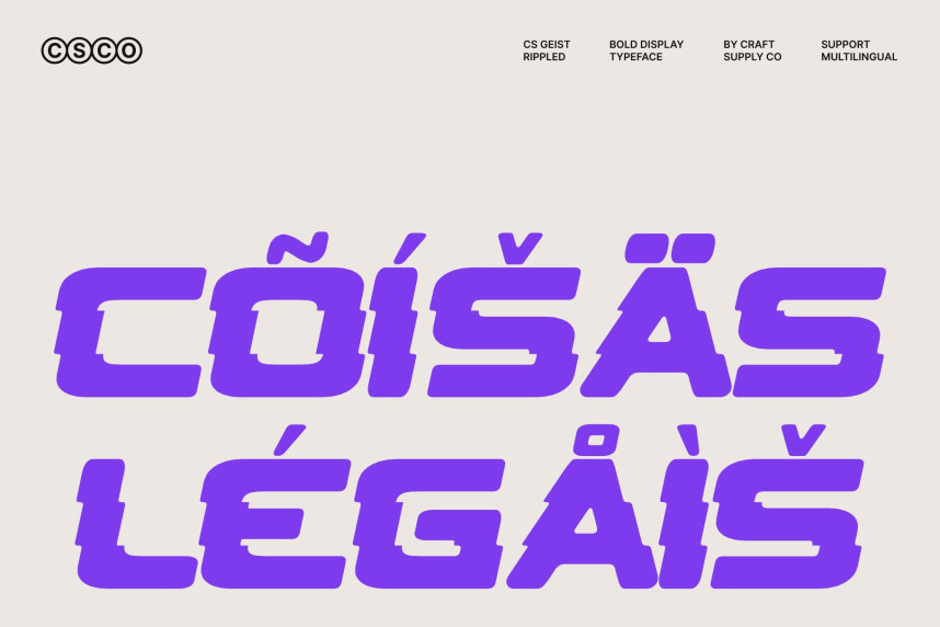 CS Geist Rippled Font preview image 4