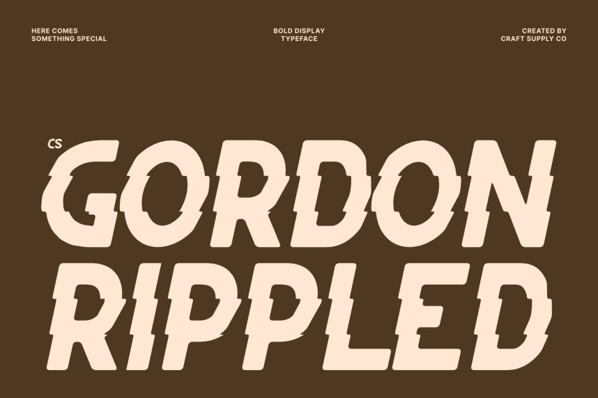 CS Gordon Rippled Font