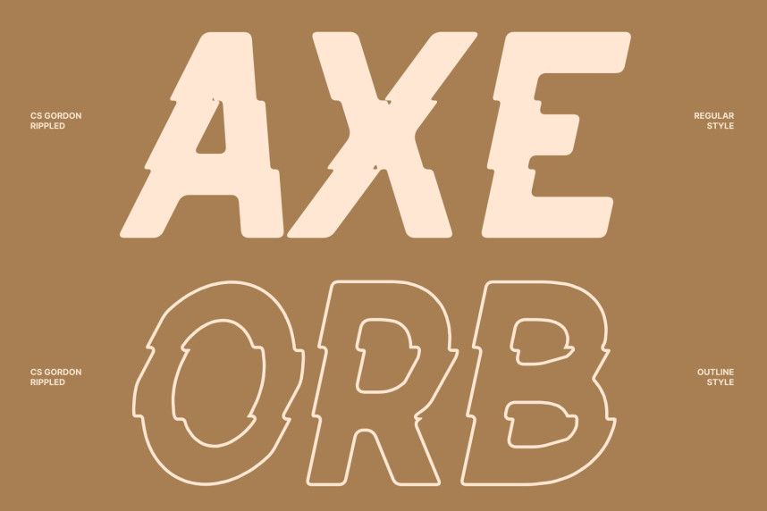 CS Gordon Rippled Font preview image 3