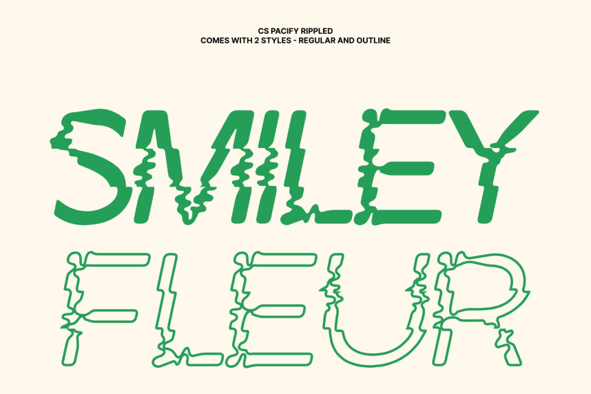 CS Pacify Rippled Font preview image 3