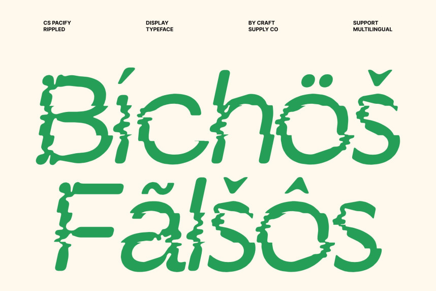 CS Pacify Rippled Font preview image 4