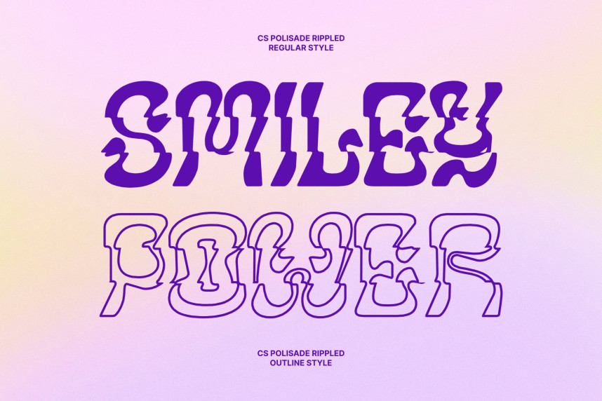 CS Polisade Rippled Font preview image 3